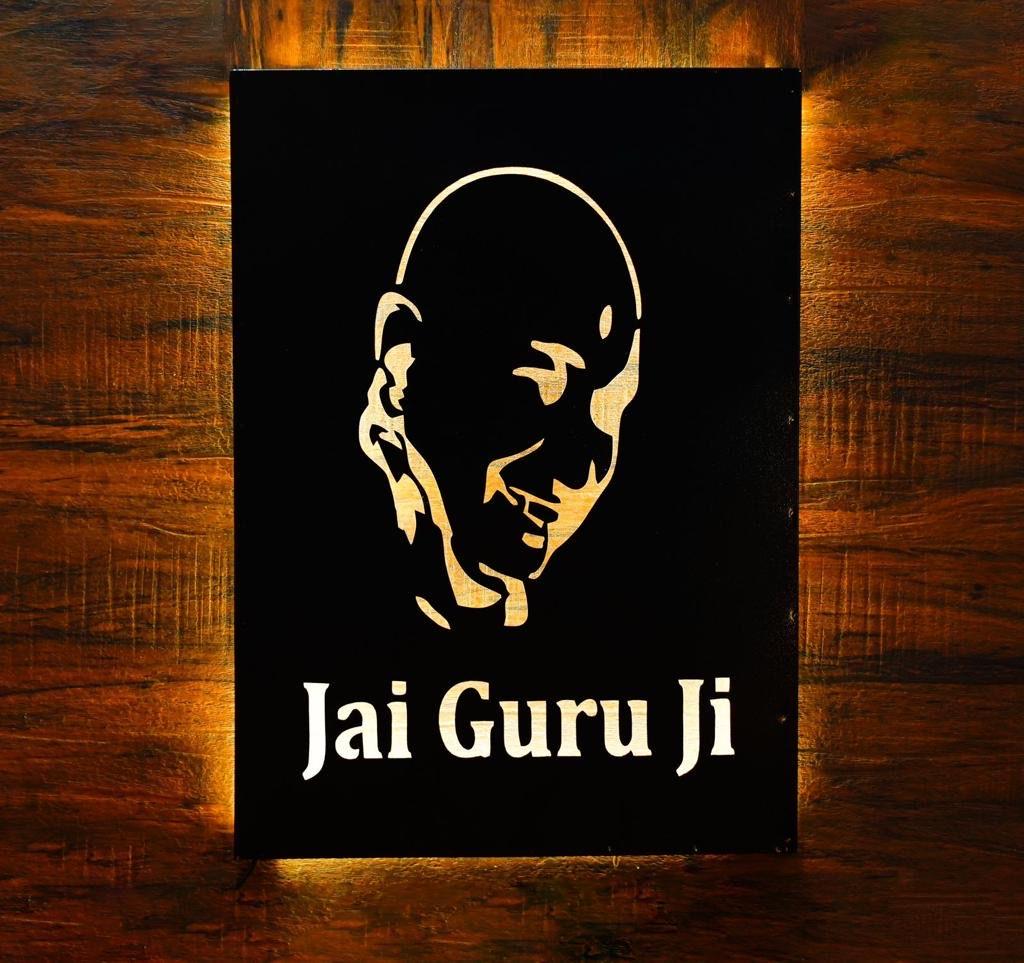 Jai guru ji metal wall art (available with and without lights) - Thumbnail 2