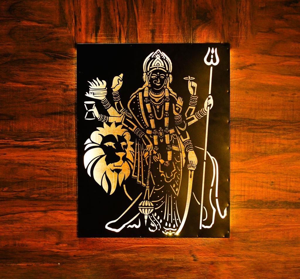 Mata Rani Metal Wall Art (With & Without LED Lights) - Image 1