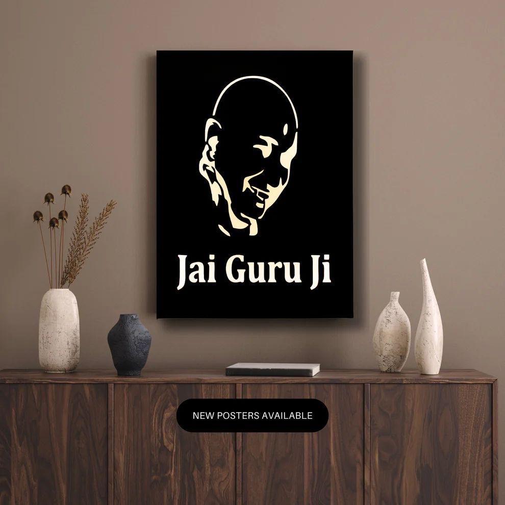 Jai guru ji metal wall art (available with and without lights) - Image 1